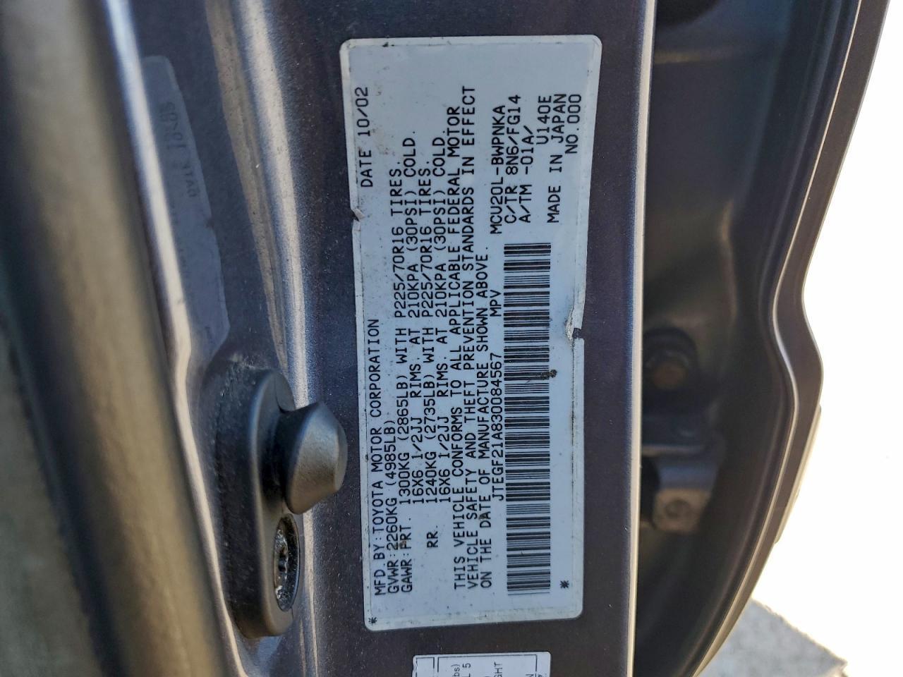 2003 TOYOTA HIGHLANDER