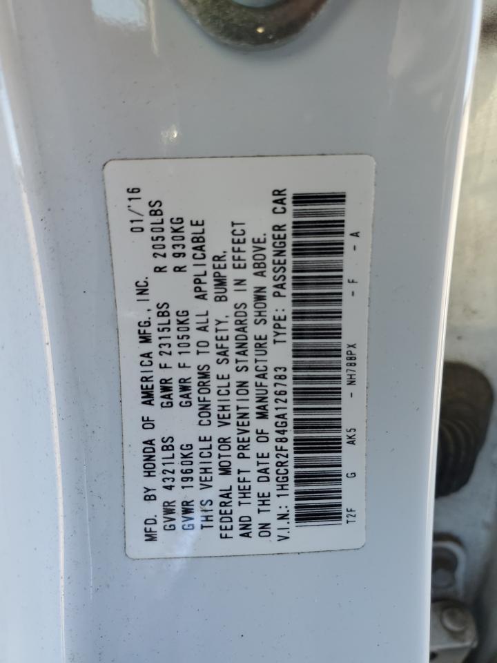 2016 HONDA ACCORD