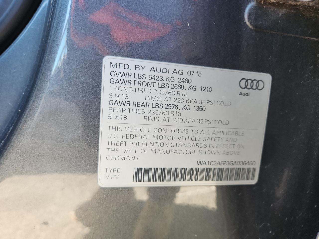 2016 AUDI Q5