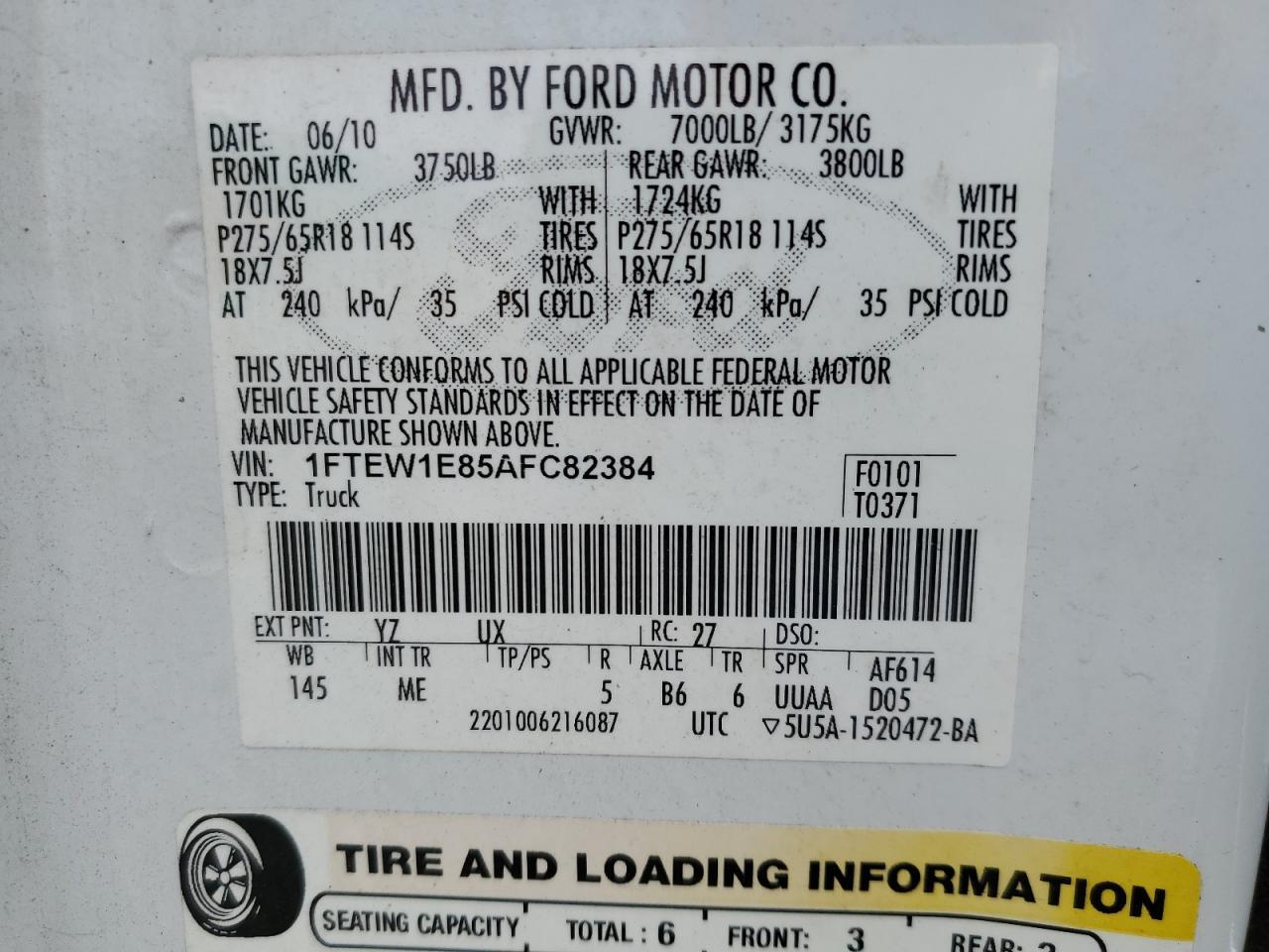 2010 FORD F-150