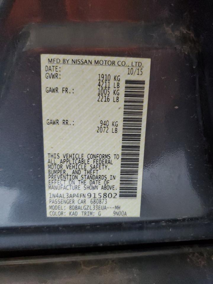 2015 NISSAN ALTIMA