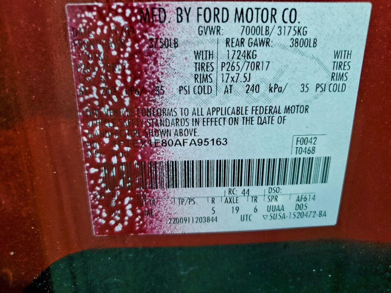 2010 FORD F-150