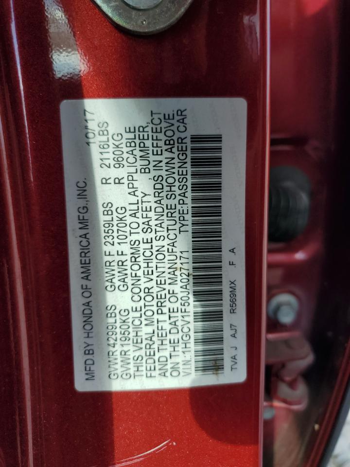2018 HONDA ACCORD