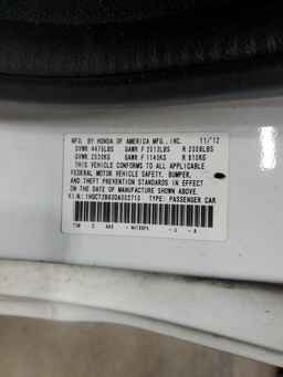 2013 HONDA ACCORD