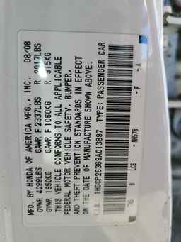 2009 HONDA ACCORD