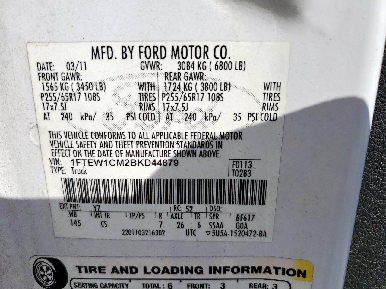 2011 FORD F-150