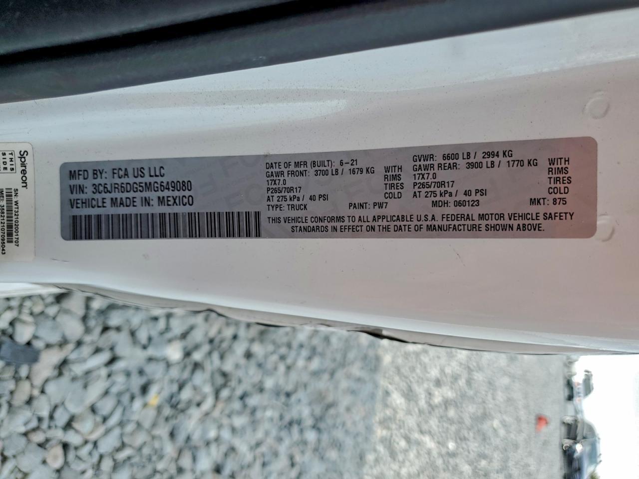 2021 RAM 1500
