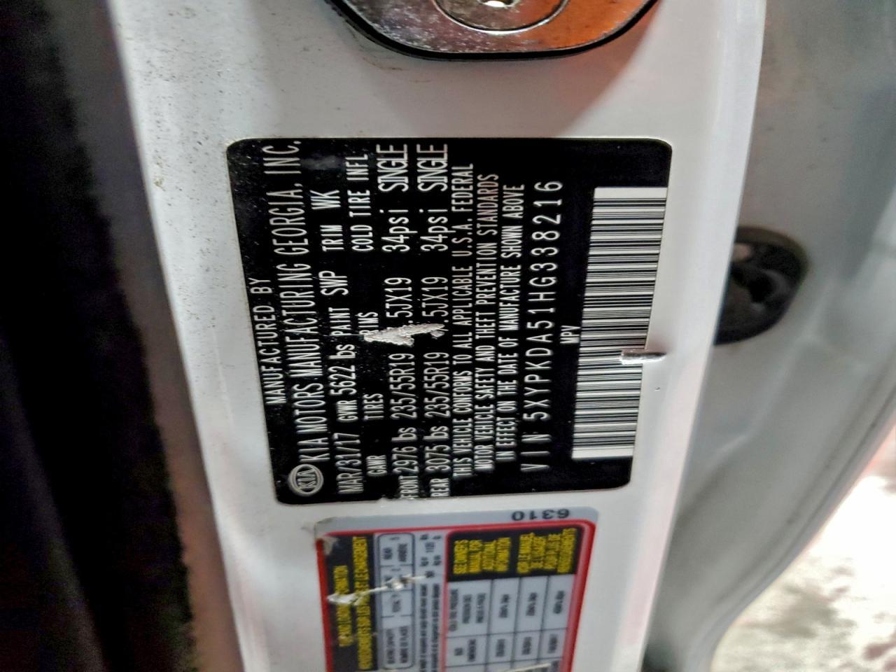 2017 KIA SORENTO