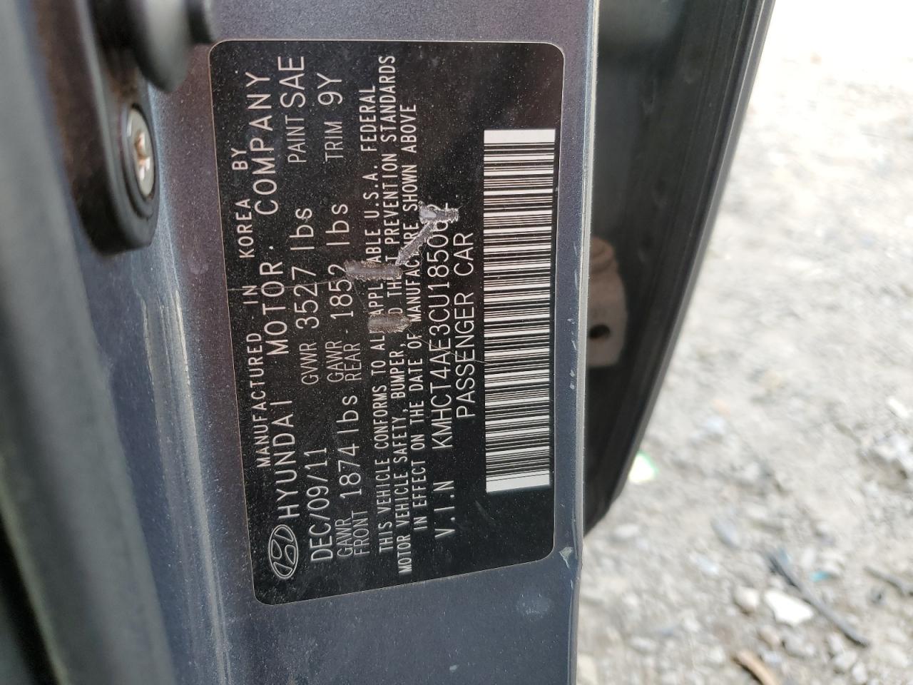 2012 HYUNDAI ACCENT