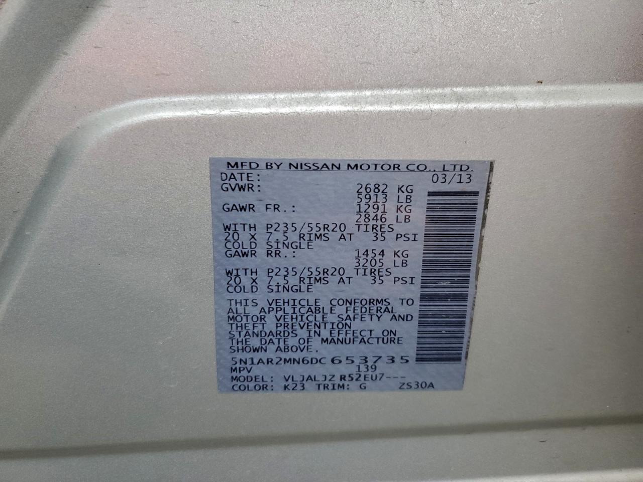 2013 NISSAN PATHFINDER