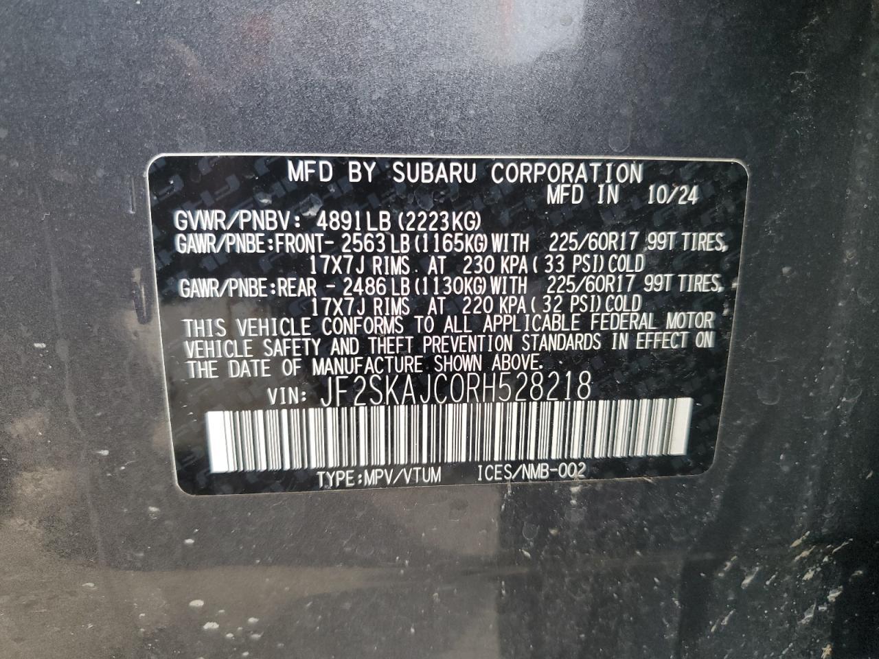 2024 SUBARU FORESTER