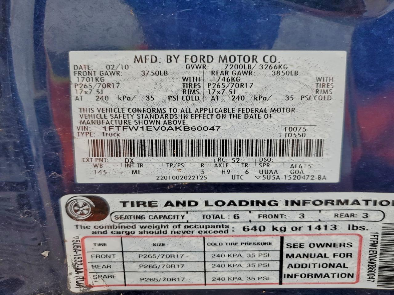 2010 FORD F-150