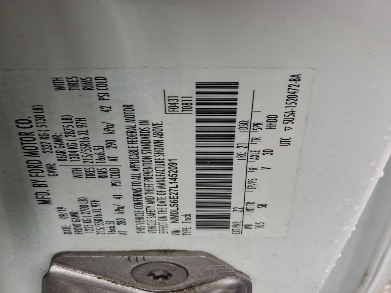 2020 FORD TRANSIT CONNECT