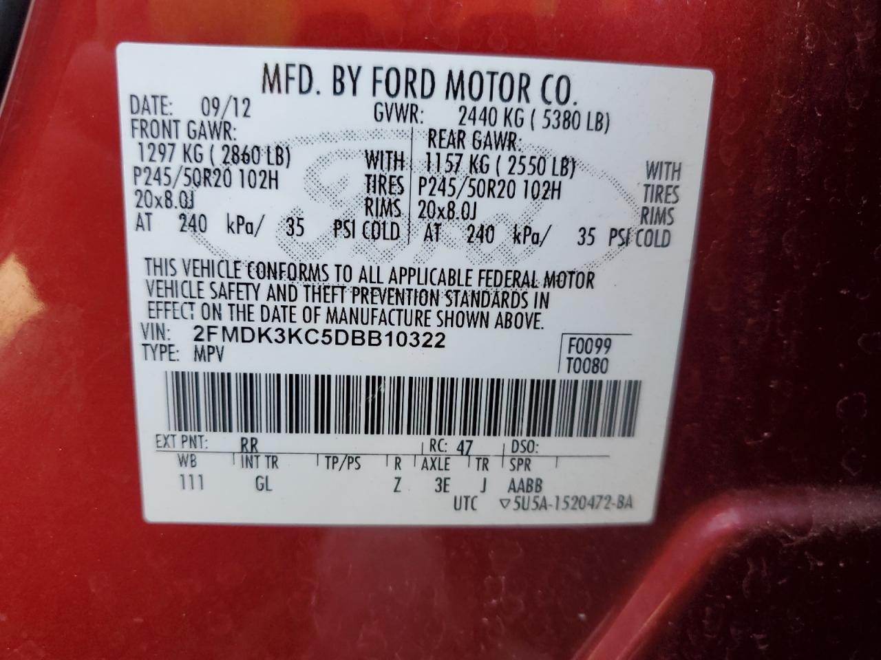 2013 FORD EDGE