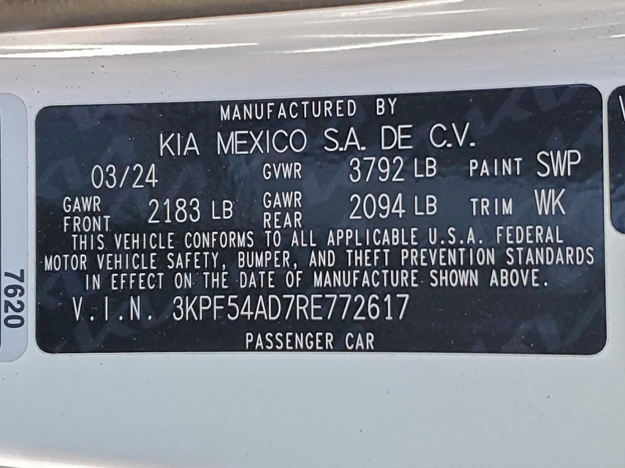 2024 KIA FORTE