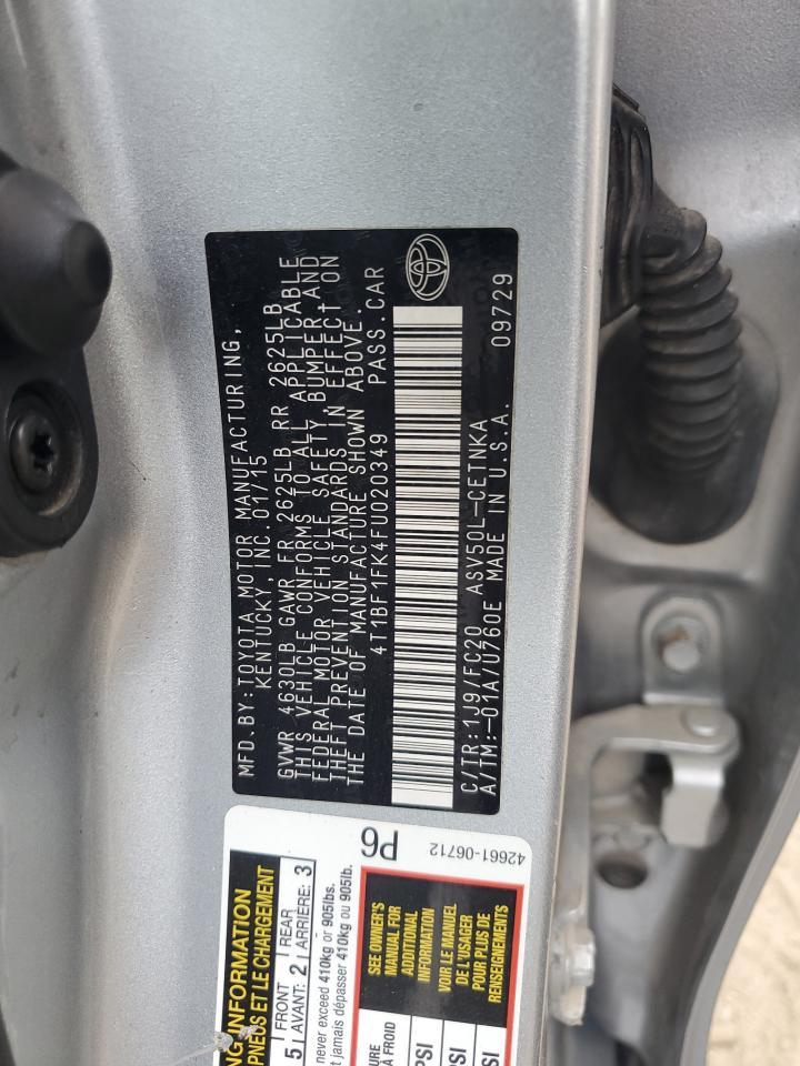 2015 TOYOTA CAMRY
