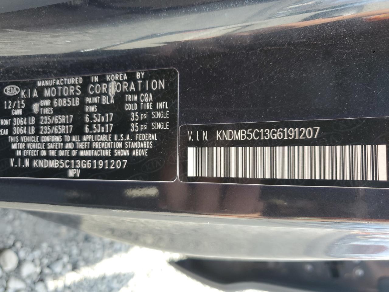 2016 KIA SEDONA