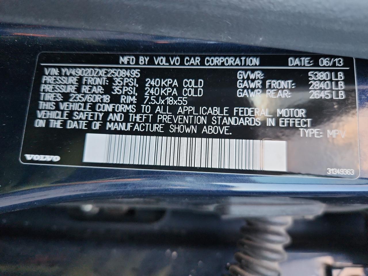 2014 VOLVO XC60