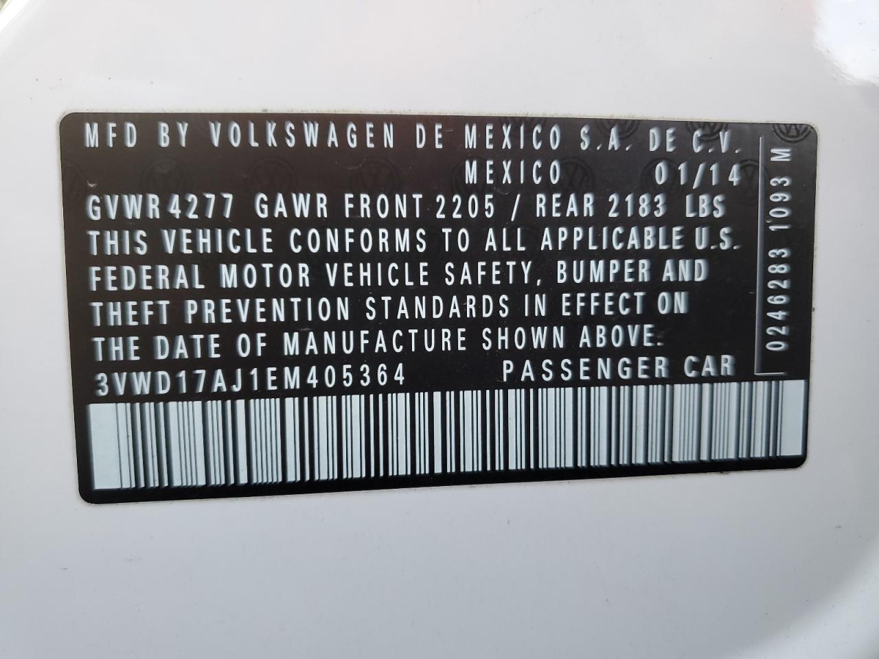 2014 VOLKSWAGEN JETTA