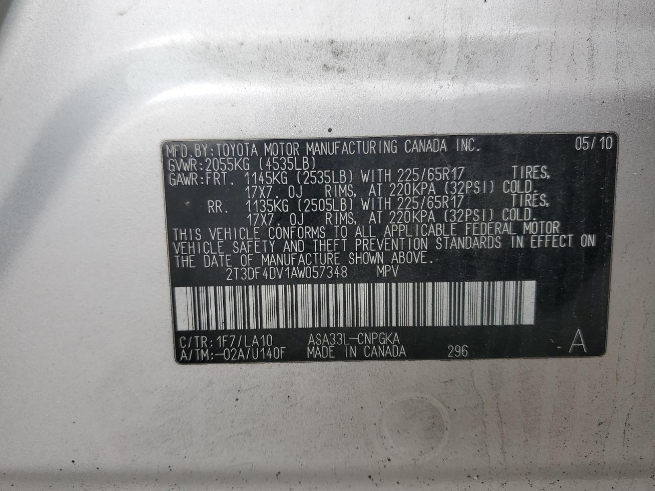 2010 TOYOTA RAV4