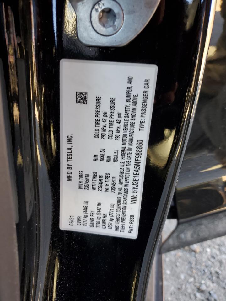 2021 TESLA MODEL 3