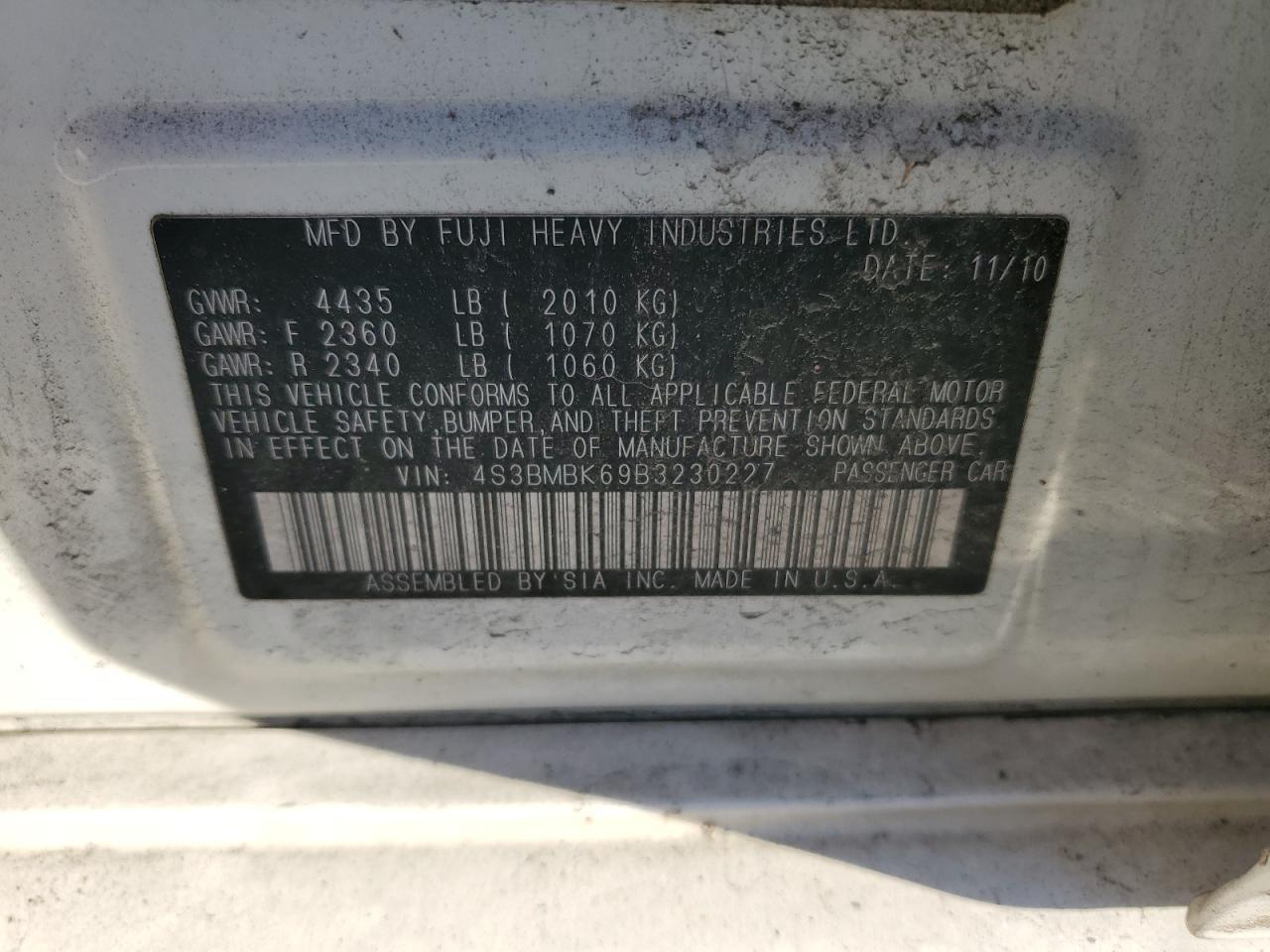 2011 SUBARU Legacy