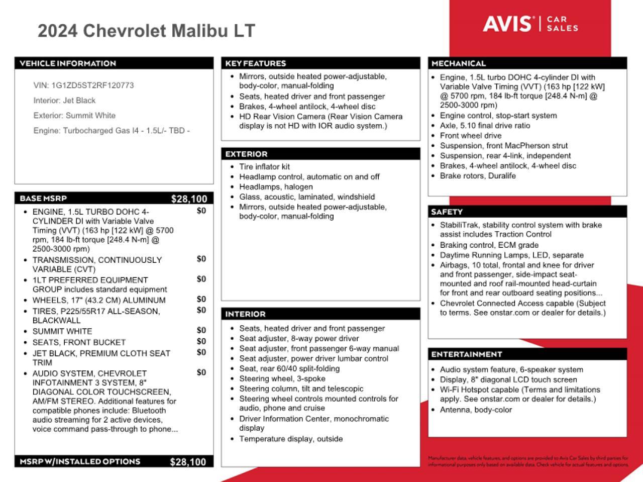 2024 CHEVROLET Malibu Limited