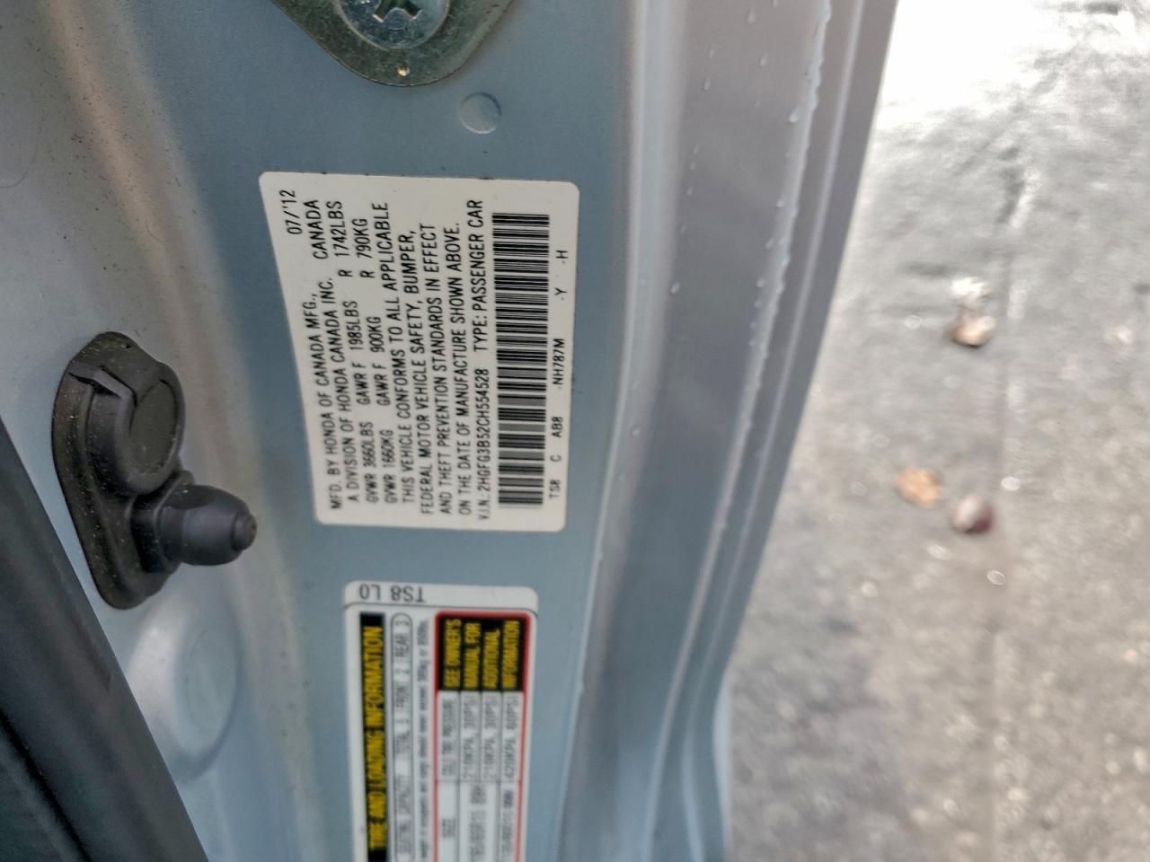 2012 HONDA CIVIC