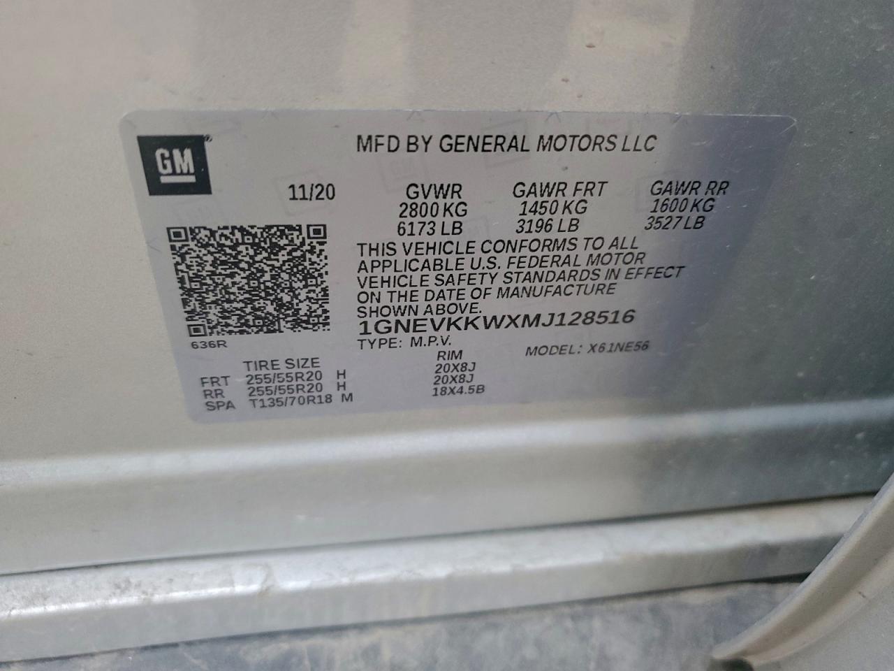 2021 CHEVROLET TRAVERSE