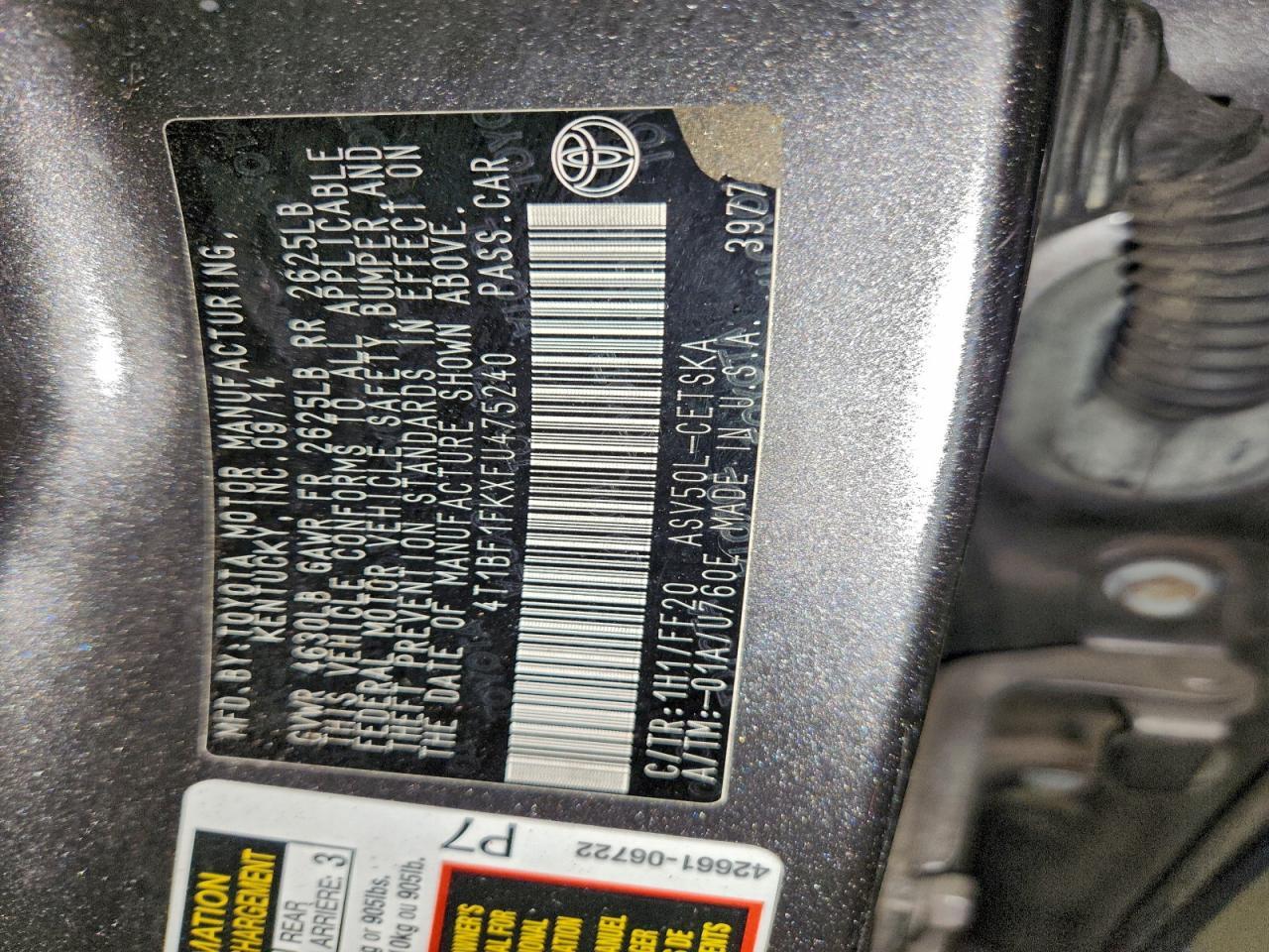 2015 TOYOTA CAMRY