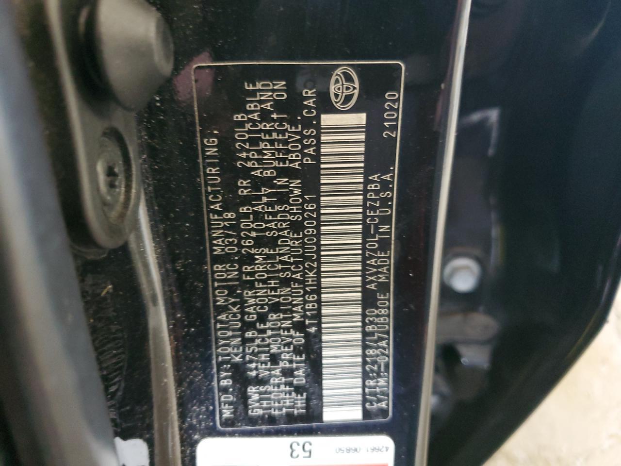 2018 TOYOTA CAMRY