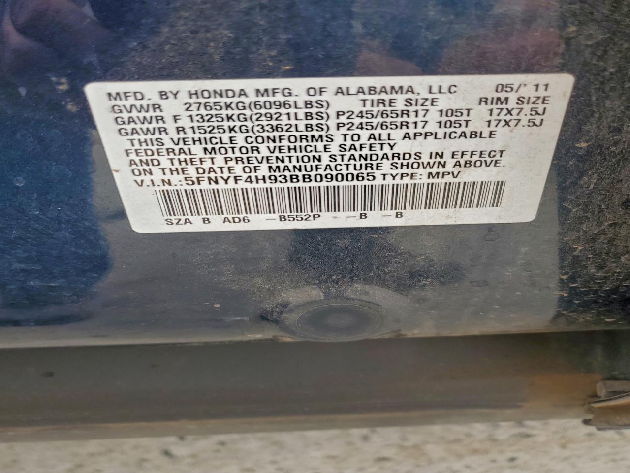 2011 HONDA PILOT