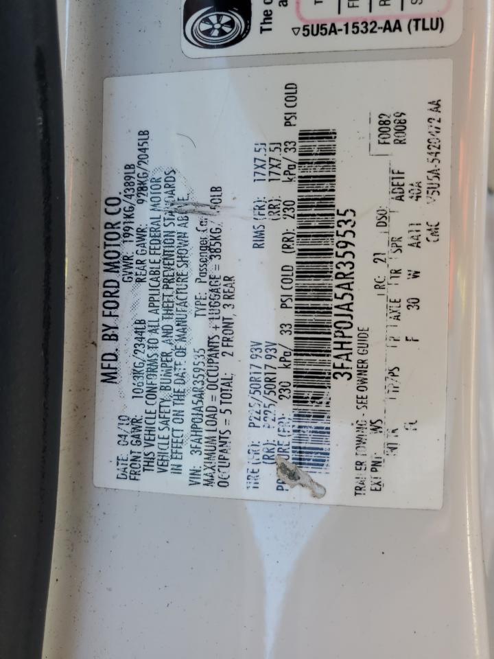 2010 FORD FUSION