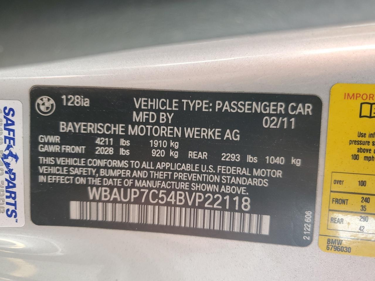2011 BMW 1 Series