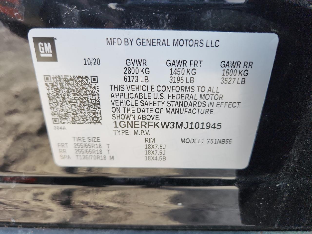 2021 CHEVROLET TRAVERSE