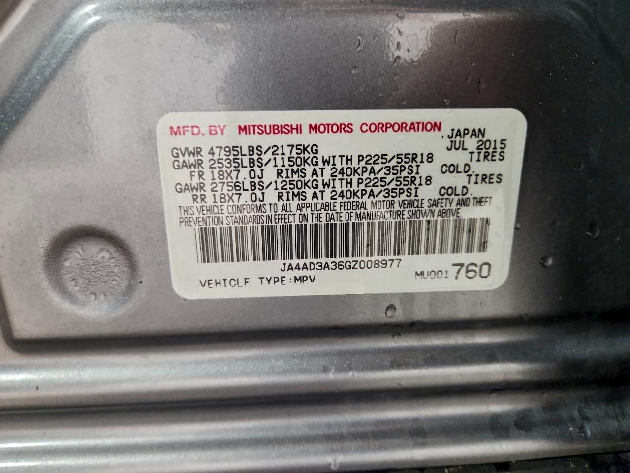 2016 MITSUBISHI outlander