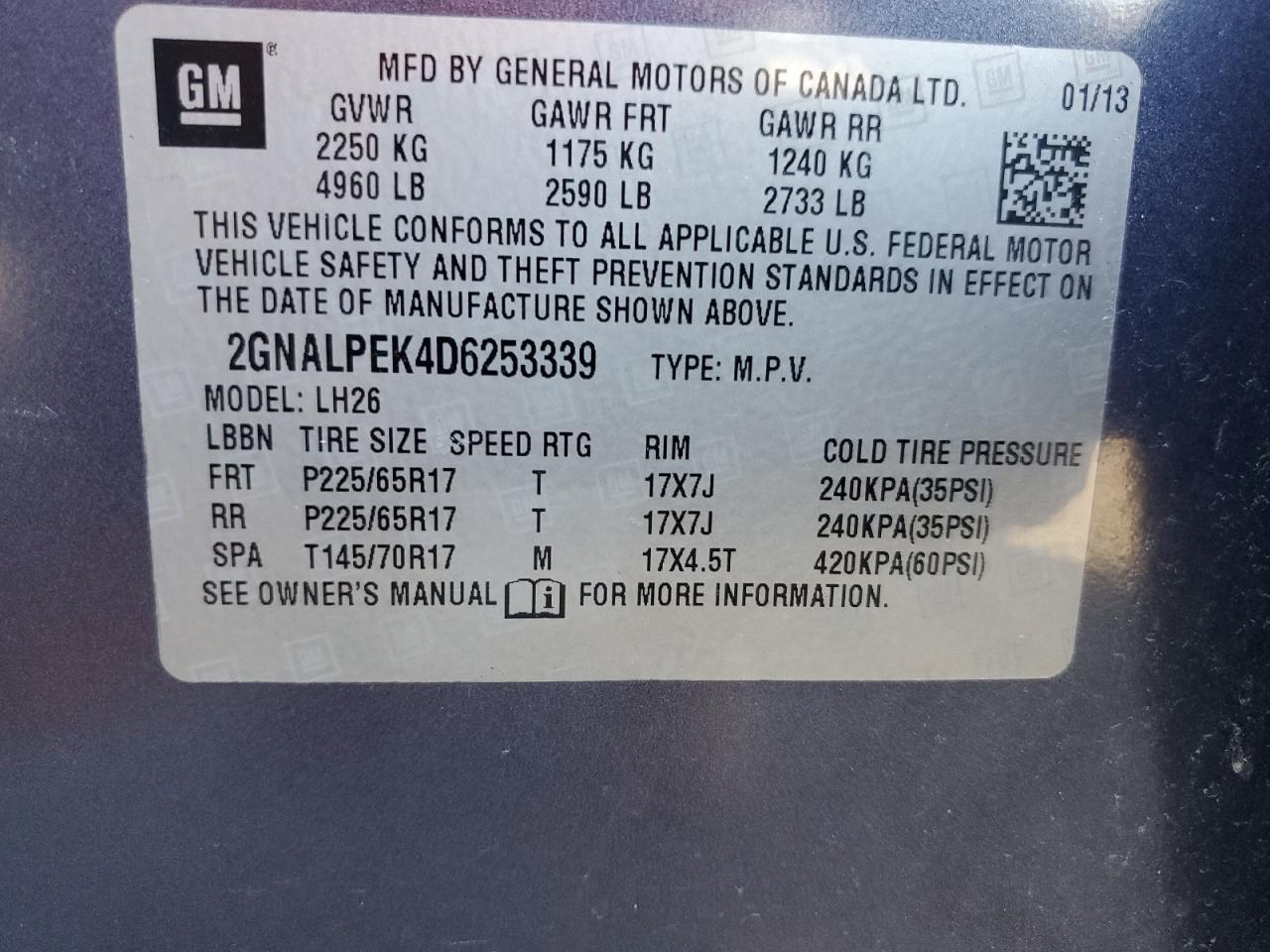 2013 CHEVROLET EQUINOX