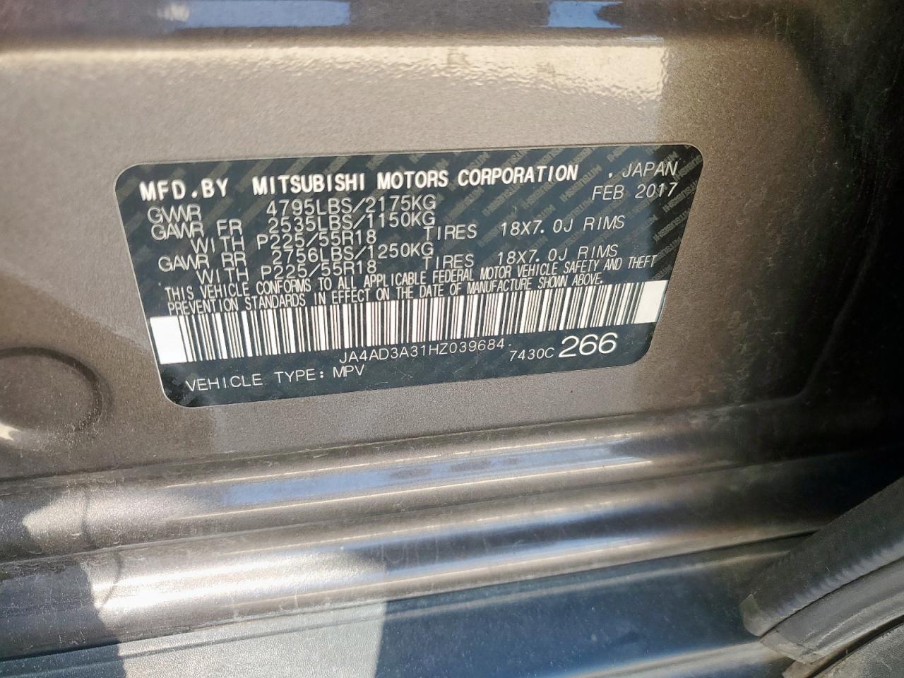 2017 MITSUBISHI outlander