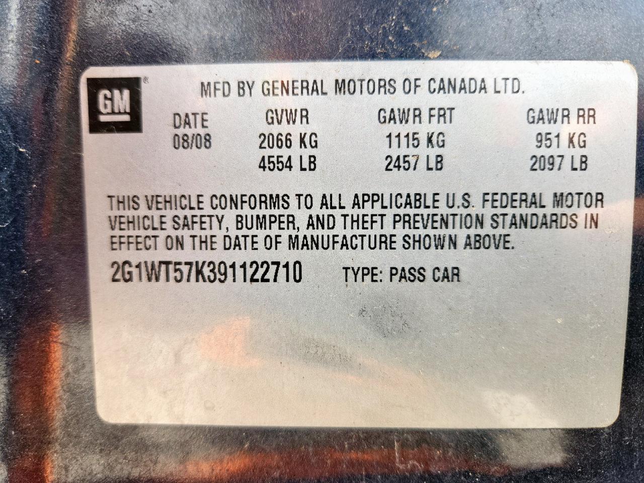 2009 CHEVROLET IMPALA