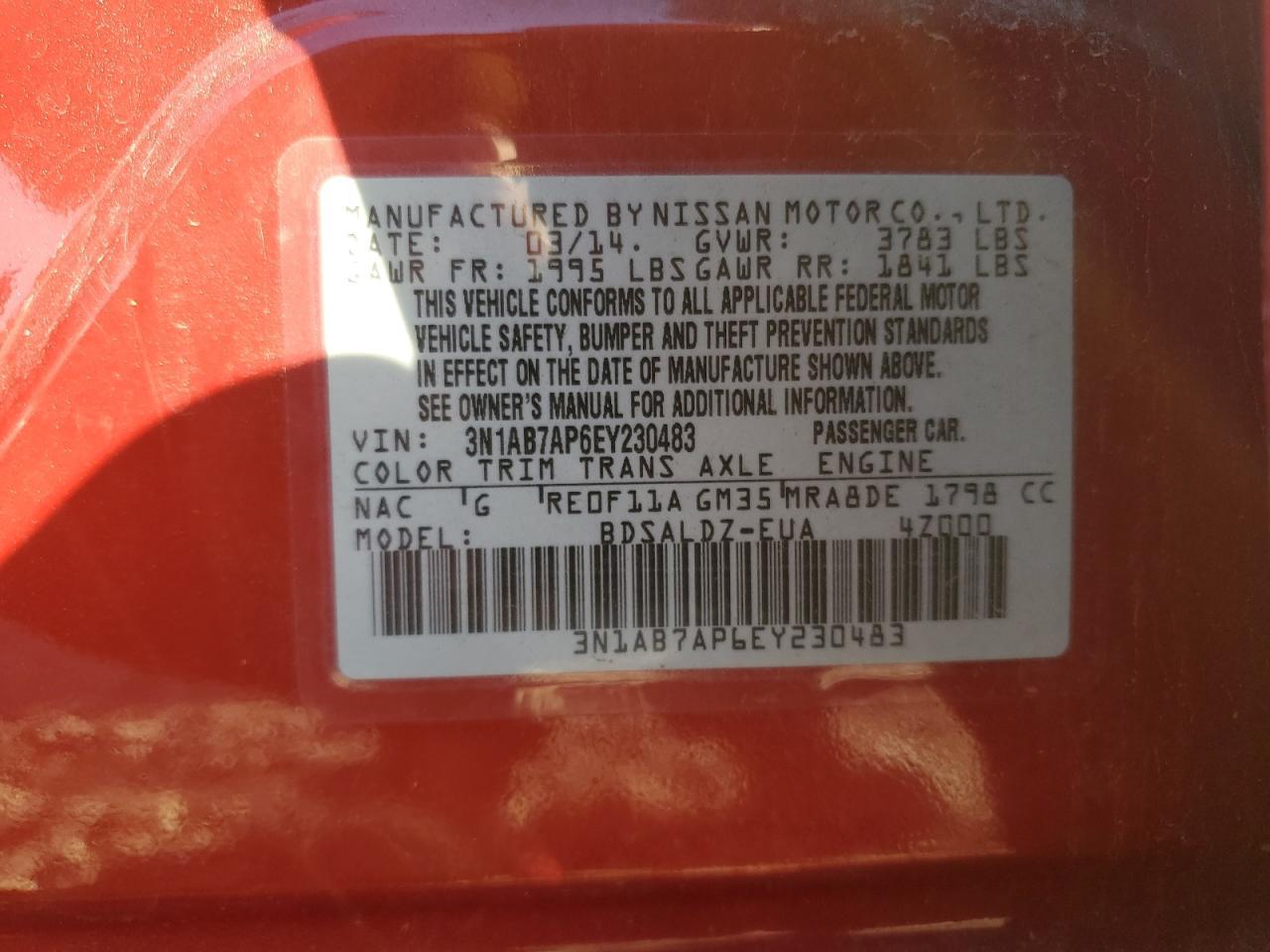 2014 NISSAN SENTRA