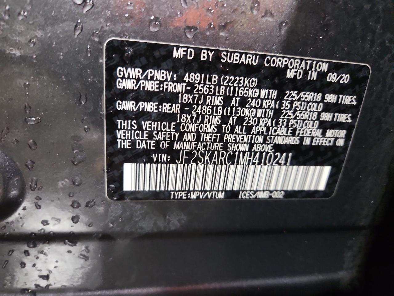 2021 SUBARU FORESTER