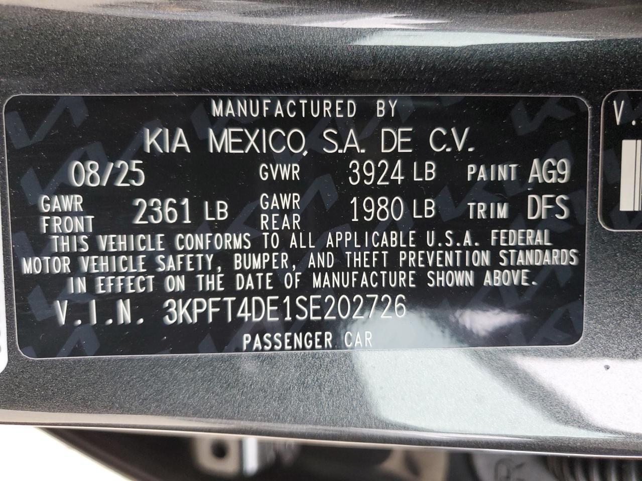 2025 KIA K4