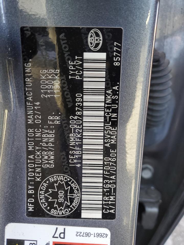 2014 TOYOTA CAMRY