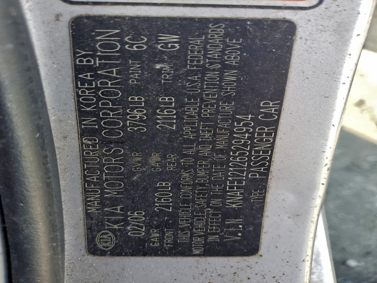 2006 KIA Spectra