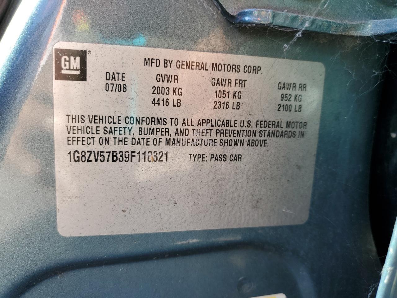 2009 SATURN Aura