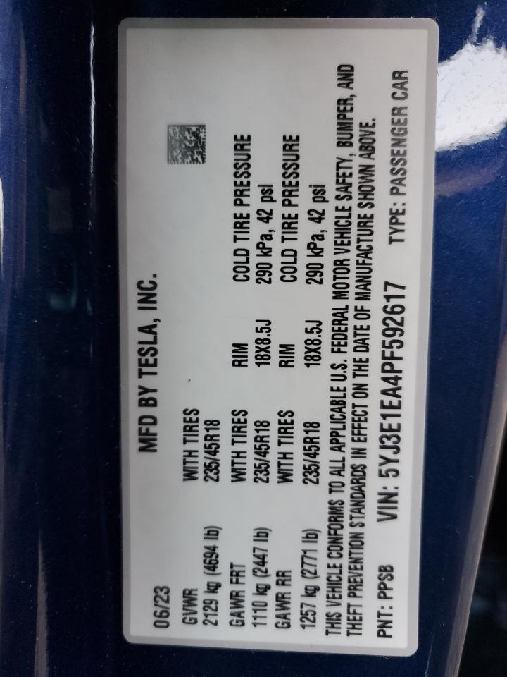 2023 TESLA MODEL 3