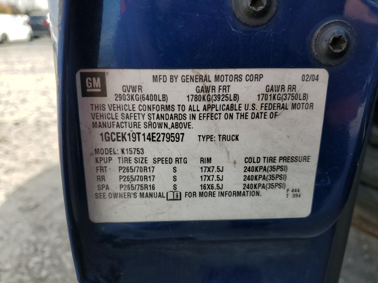 2004 CHEVROLET Silverado