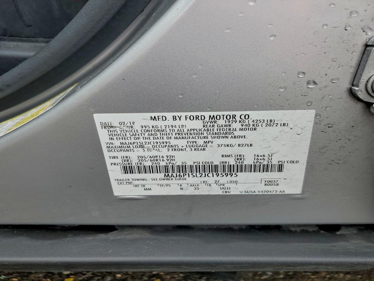 2018 FORD EcoSport