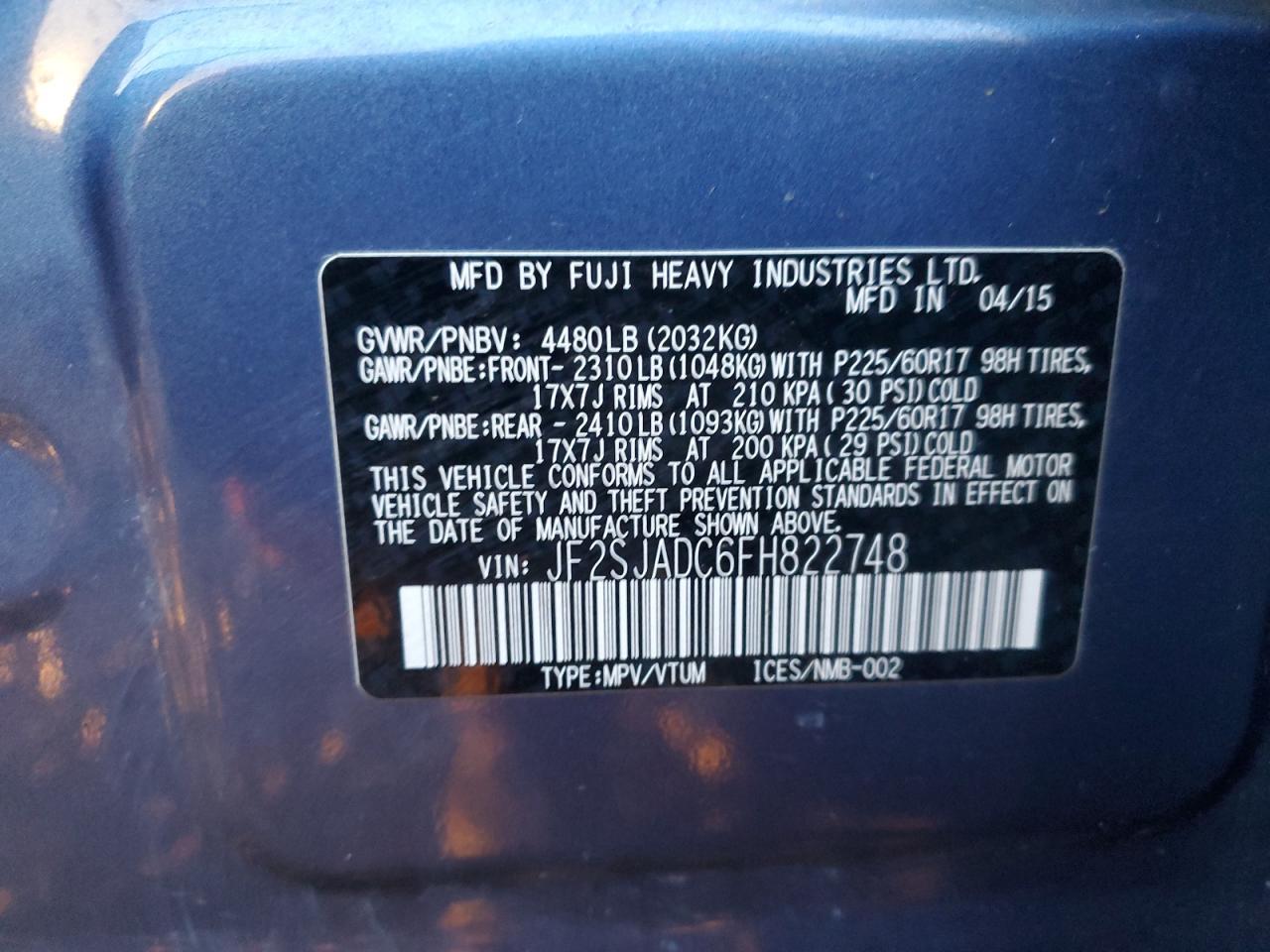 2015 SUBARU FORESTER