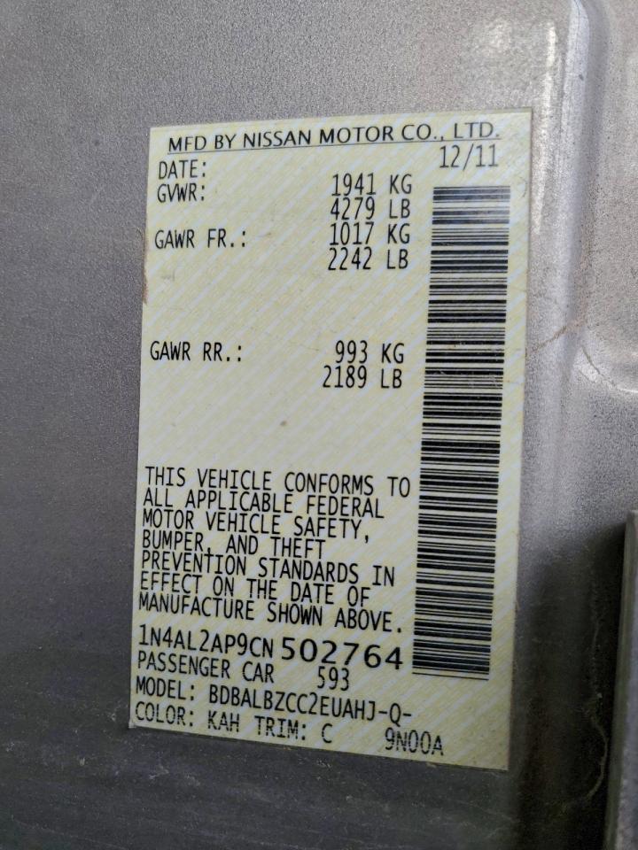 2012 NISSAN ALTIMA